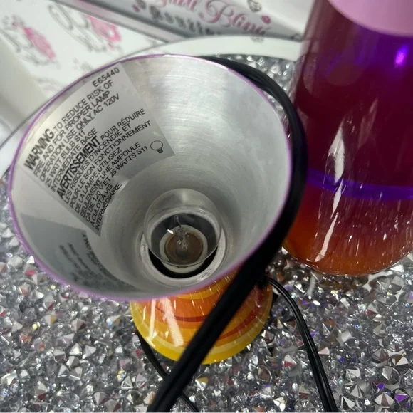 The original lava lamp purple orange camouflage light lamp jelly cool y2k room - Picture 6 of 7
